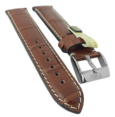 Alligator Highline Uhrenarmband | Alligator-Leder, nussbraun 30396