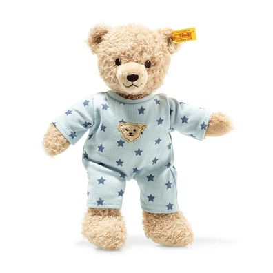 Steiff 241642 Teddybär Junge 25cm blau Baby mit Schlafanzug