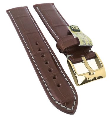 Alligator Highline Uhrenarmband | Alligator-Leder, mahagonibraun 30397