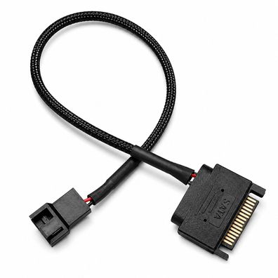 I37 SATA Stecker auf 3-Pin /4-Pin Adapterkabel für 12V Computer PC Lüfter 27cm