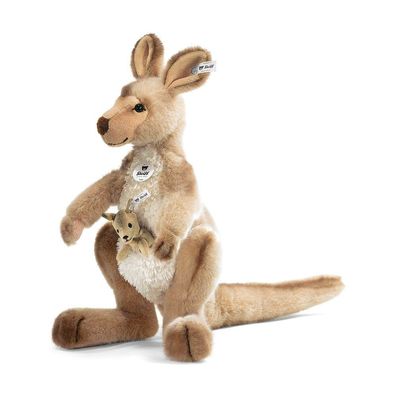 Steiff 064623 Kango Känguru mit Baby 40cm Wildtier Plüsch