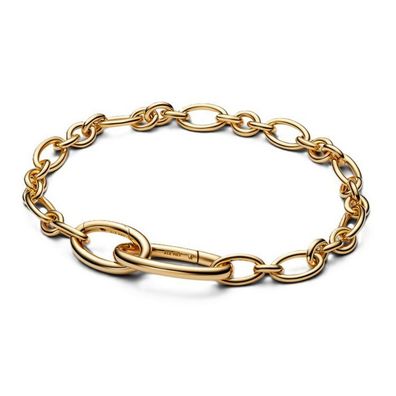 Armband 18cm - Vergoldet - Ovale Gliederkette