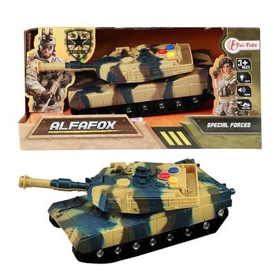 Toi Toys 15562A - Alfafox Panzer Militär 17cm Friktion + L-T Militärfahrzeug