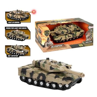 Toi Toys 15600A - Alfafox Panzer Militär Friktion + L-T Militärfahrzeug