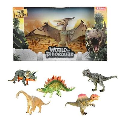 WORLD OF Dinosaurs Dino mittel im Karton, 6 fach sortiert