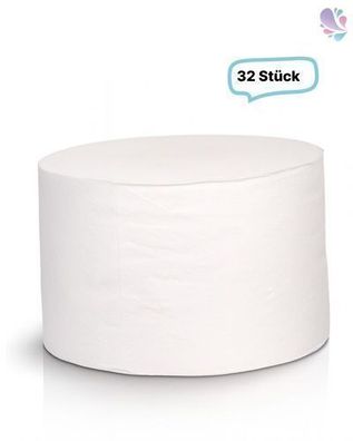 Toilettenpapier kernlos SET, 32 Rollen, 2-lagig, 104m je Rolle, Zellstoff, wasserlösl