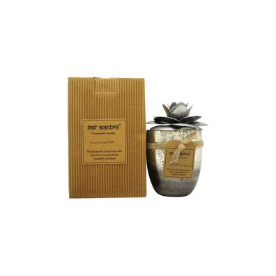 Bali Mantra Camellia Glass Silver Candle 500g - Peach Grapefruit