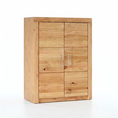 Büroschrank Wildeiche teilmassiv Bücherschrank 90x42x120 #2512