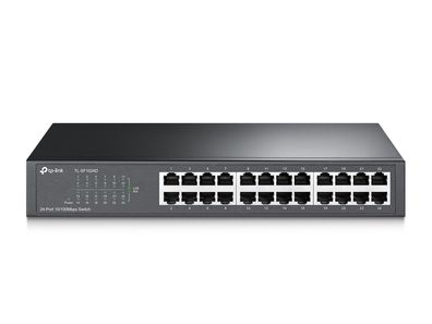Switch / FE / 24-Port / 1HE / 13 Zoll rackmountfähig / aus Stahl