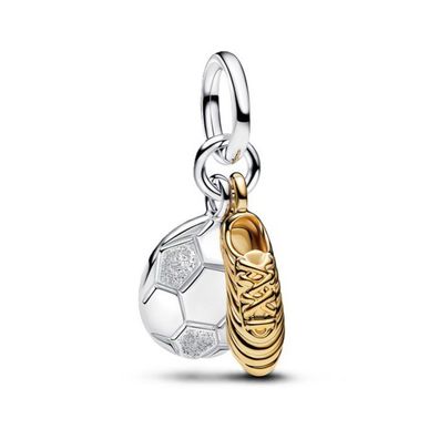 Bead - bicolor - Fußballschuh Doppelter Charm