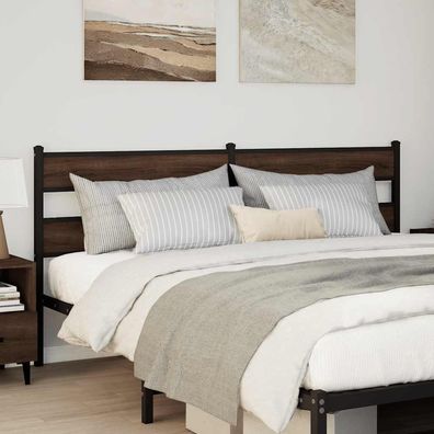 vidaXL Ersatz-Kopfteil Braun Eichen-Optik 180 cm Stahl und Holzwerkstoff