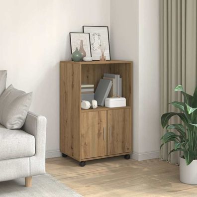 vidaXL Rollschrank Artisan-Eiche 55x40x91 cm Holzwerkstoff