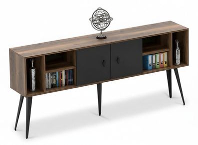 Sideboard Büroschrank Kommode Aktenschrank Arbeitszimmer Braun Schwarz