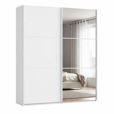 Schiebeschrank VIGO 225 cm, Kleiderschrank mit Spiegel, Schiebetürenschrank