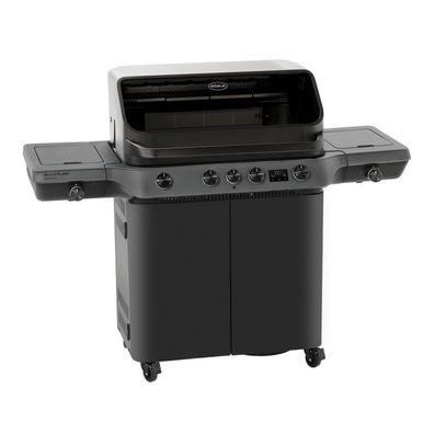 Rösle Gasgrill Blazeflame Master 4 Schwarz mit Primezone, Backburner und Seitenbrenn