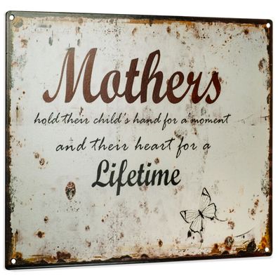 Blechschild Mothers Lifetime Spruch Mutter Mama Deko Schild Aufschrift 20 x 25