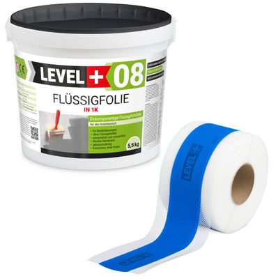 Dichtset Flüssigfolie 5,5kg Wassersperre Bad Dusche Dichtband Wasserdicht SET298
