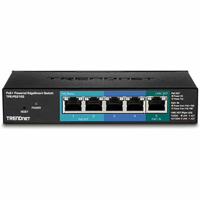 TRENDnet Switch 5-Port Gbit EdgeSmart PoE+ 18 W Metall