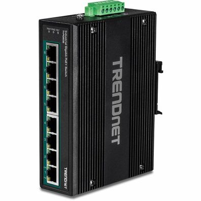 TRENDnet 8-Port Indus. Gigabit PoE+ DIN-Rail Switch (24-56V)