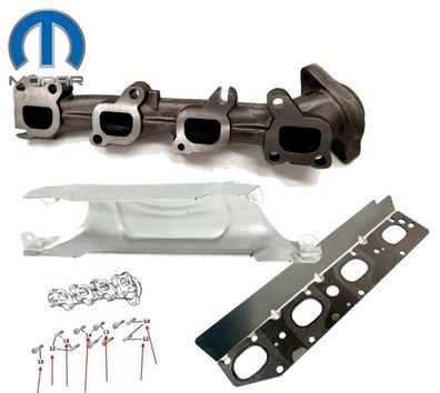 Auspuffkrümmer Set links (Krümmer, itzeschild, chrauben, ichtung) RAM 1500 5,7L