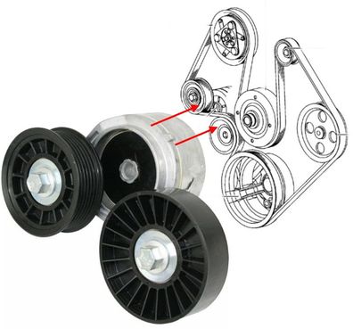 Spannarm mit Rolle Dodge Ram 1500 Grand Cherokee 4,7L Bj:02-13 / Grand Cherokee