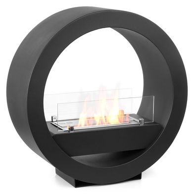 Moritz Ethanol Standkamin 64 x 63 x 25 cm schwarz 1,5 L Kaminofen Kamin Dekofeuer