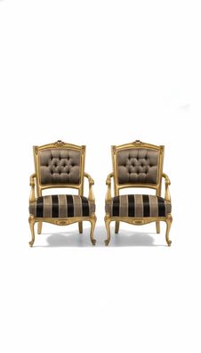 Sessel Möbel Stühle Art déco Design Textil Wohnzimmer Sessel Luxus Design Neu