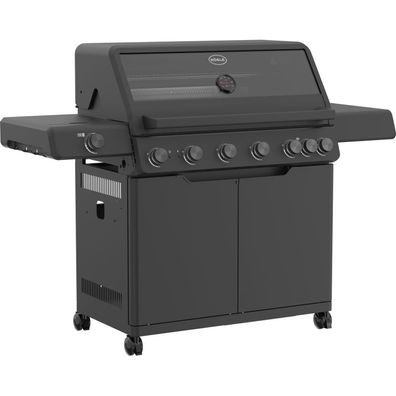 Rösle Gasgrill Allflame Hero 6 Schwarz mit Primezone und Backburner 251054
