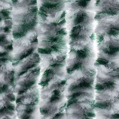 Moritz Flauschvorhang aus Chenille 90 x 220 cm weiss/silber/grün meliert Türvorhang a