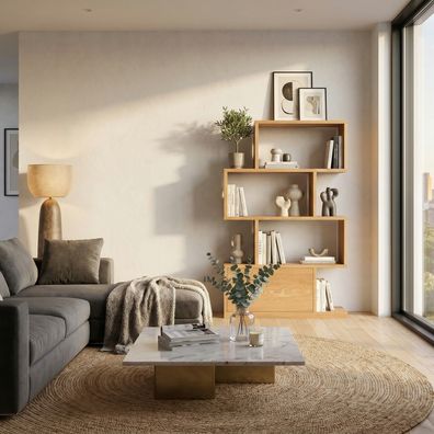 Domino-Bücherregal aus Holz