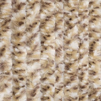 Moritz Flauschvorhang aus Chenille 118 x 230 cm braun grau meliert Türvorhang als Fli