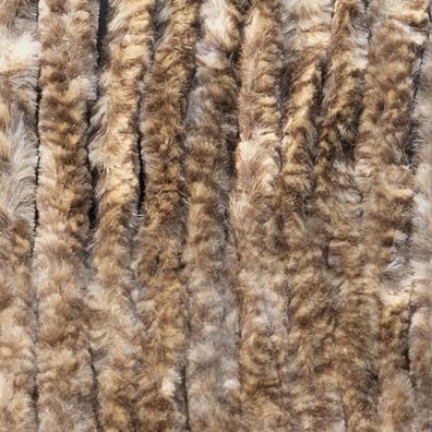 Moritz Flauschvorhang aus Chenille 118 x 230 cm braun beige meliert Türvorhang als Fl