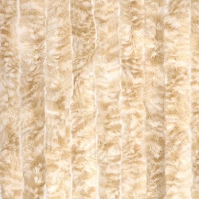 Moritz Flauschvorhang aus Chenille 100 x 200 cm beige weiß Türvorhang als Fliegensch