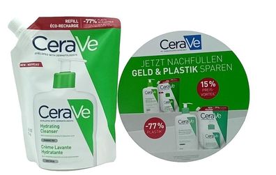 CeraVe Feuchtigkeitsspendende Reinigungslotion Nachfüller, 473 ml, PZN 19854644