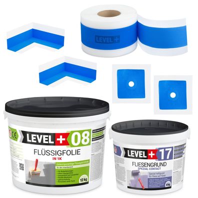 Dicht Set Badabdichtung Fliesengrund 4kg Dichtfolie 12kg Dichtband 20m SET338