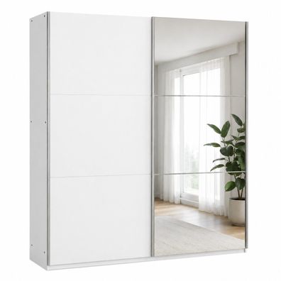 Schiebeschrank VIGO 250 cm, Kleiderschrank mit Spiegel, Schiebetürenschrank