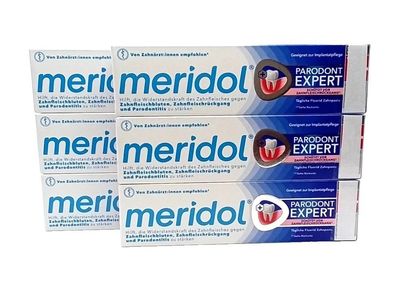6x Meridol Parodont Expert Zahnpasta NEUE FORMEL (6x75 ml)