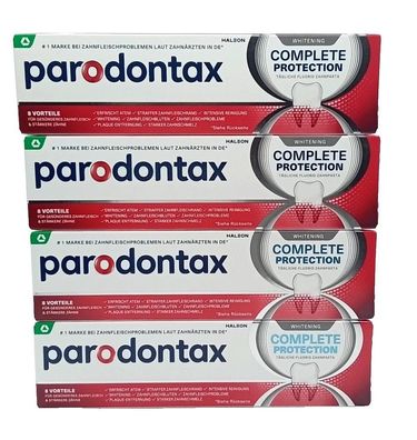 Parodontax Zahnpasta Complete Protection Whitening, (4x75 ml)