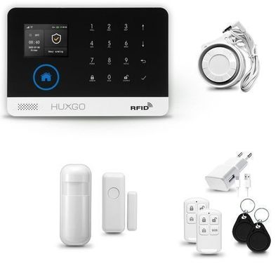 HXA003 Funk Alarmanlage WiFi + GSM 4G LTE Modul mit 1 Bewegungssensoren, Sirene