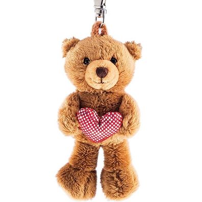 Schlüsselanhänger Plüsch Bär Teddy mit Herz