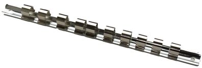 Stecknuss Schiene 1/2 Zoll, 10 Clips, 270mm aus Stahl