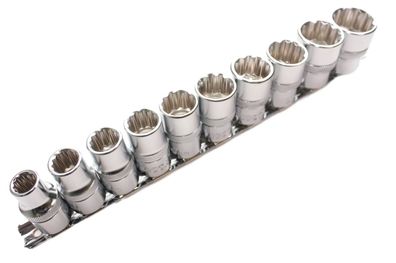 1/2 Zoll Nusskasten Steckschlüsselsatz 12-Kant Nüsse 10-24 mm