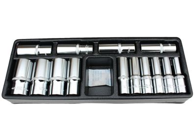 14-teiliger Stecknuss Satz aus Cr-V Stahl, 1/2 Zoll, 10-32mm