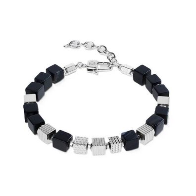 Armband - Edelstahl - Onyx Graphic Cubes