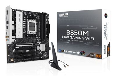 ASUS AMD B850 mATX motherboard PCIe 5.0 3xM.2 1xHDMI 1xDisplayPort - Mainboard - Micr