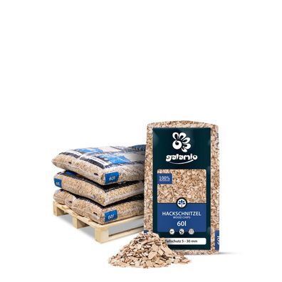 Galamio Holzhackschnitzel Fallschutz 5-30 mm 60l x 12 Sack 720l 12er Palette