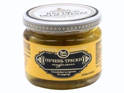 BEST TIME Dorschleber in Öl Glas 250g / Abtropfgewicht 247g