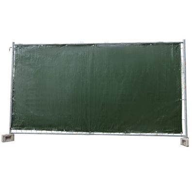 10 grüne Bauzaunplanen PE 160g/m² 1,76x3,41m Sichtschutz