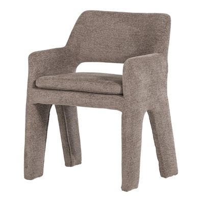 Armlehnstuhl Bigfoot - Chenille-Stoff Taupe (Gr. 57x56x78 cm)