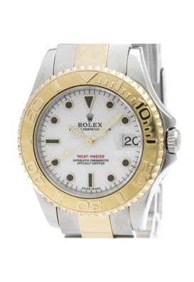 Rolex Oyster Perpetual Yacht-Master Automatische Uhr Edelstahl und Gelbgold 35 Ref. 1